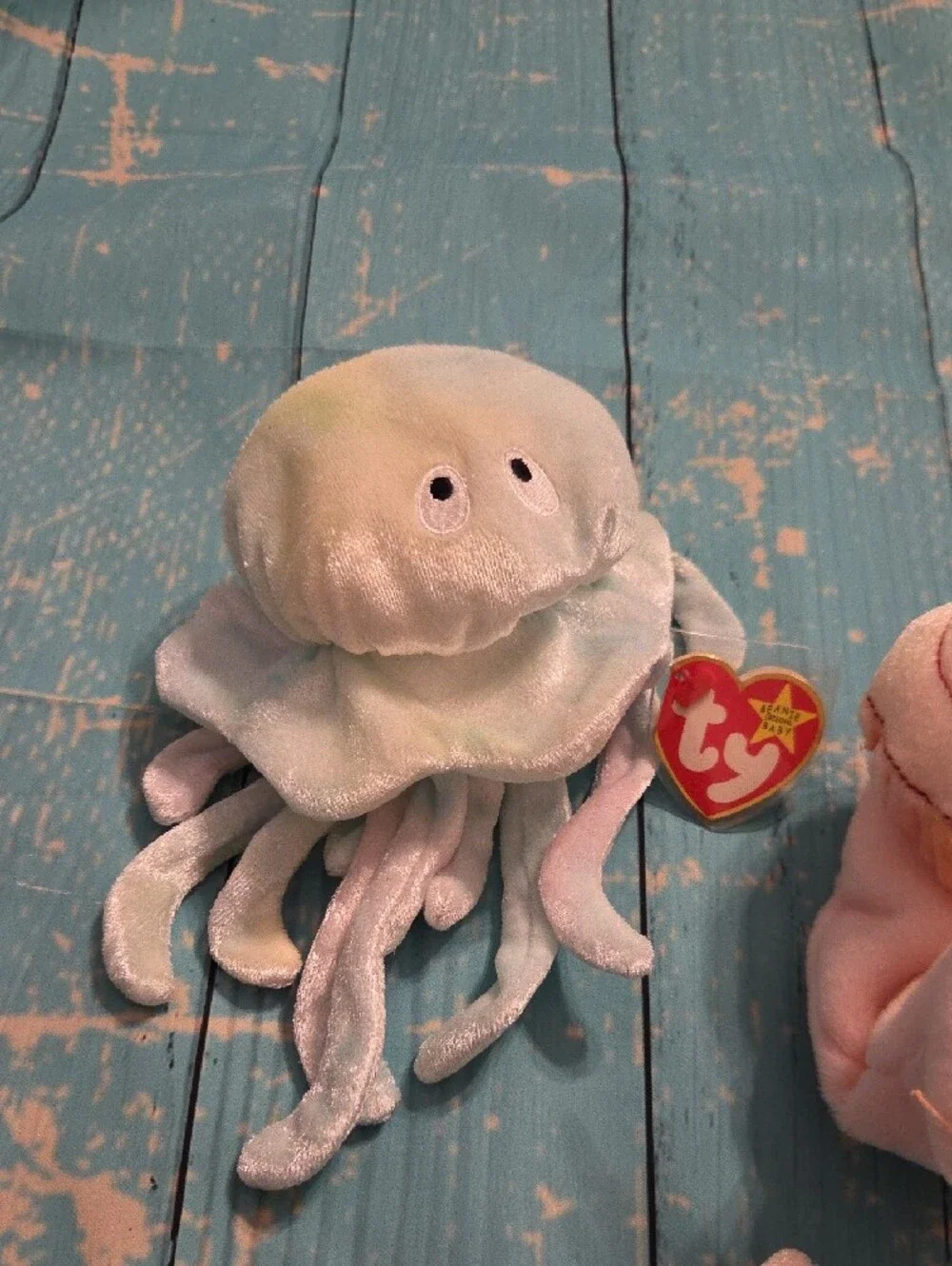 Ty Ocean Set - Goochy (2), Neon, & Swirly Beanie Babies